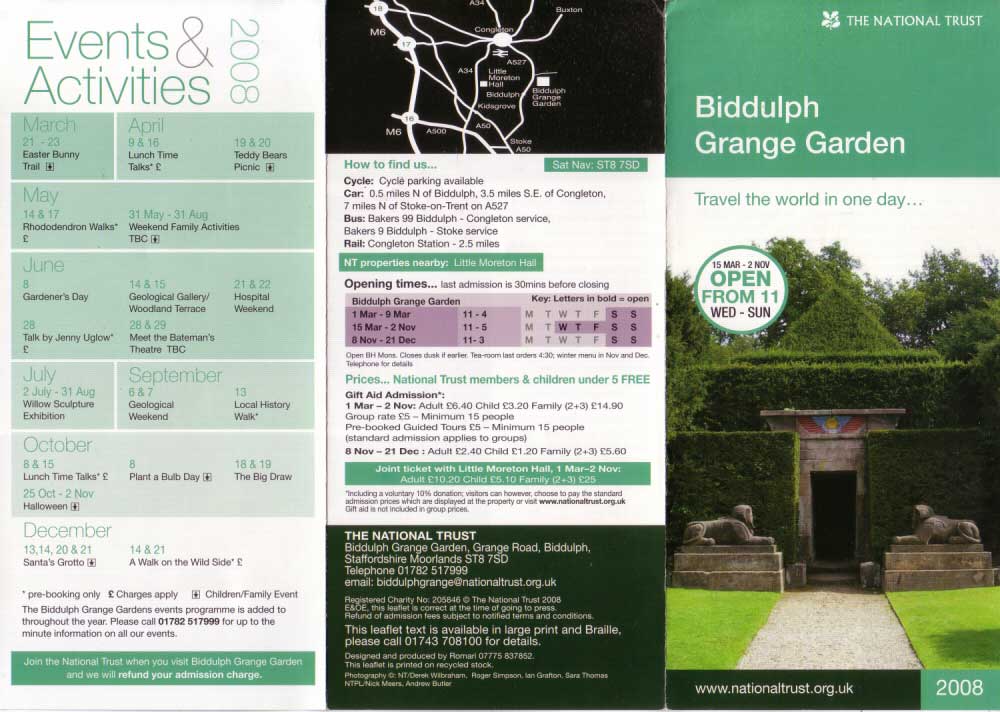 Biddulph Grange Garden Page One
